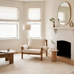 Fragment Wool & Silk Rug / White smoke