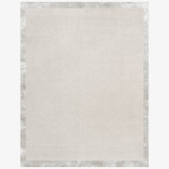 Fragment Wool & Silk Rug / White smoke