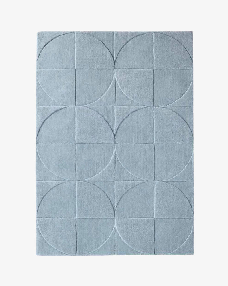 Round Square Rug / Steel Blue