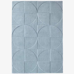 Round Square Rug / Steel Blue