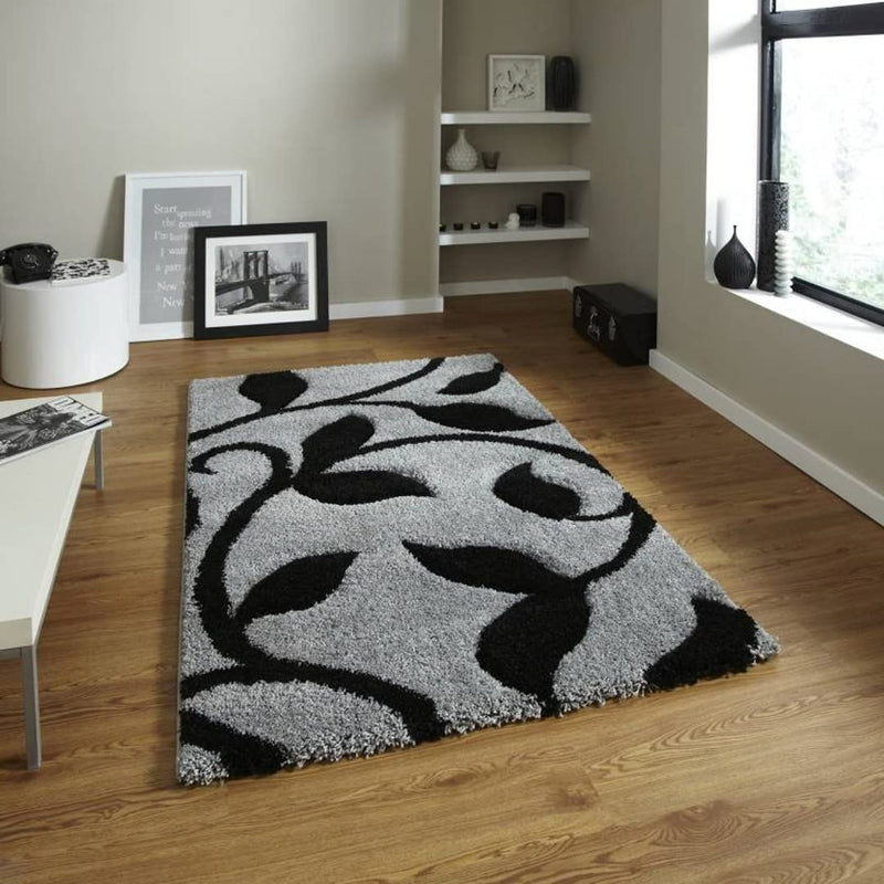 Botanical Grey Rug Carpetify