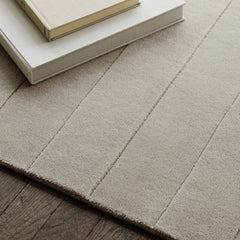 Close-up of Orriva ivory wool rug texture