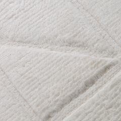Close-up of Orryn ivory wool rug texture