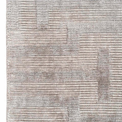 White Metal Wool & Silk Rug