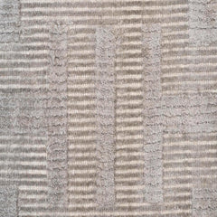 White Metal Wool & Silk Rug