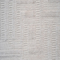 White Gold Wool & Silk Rug