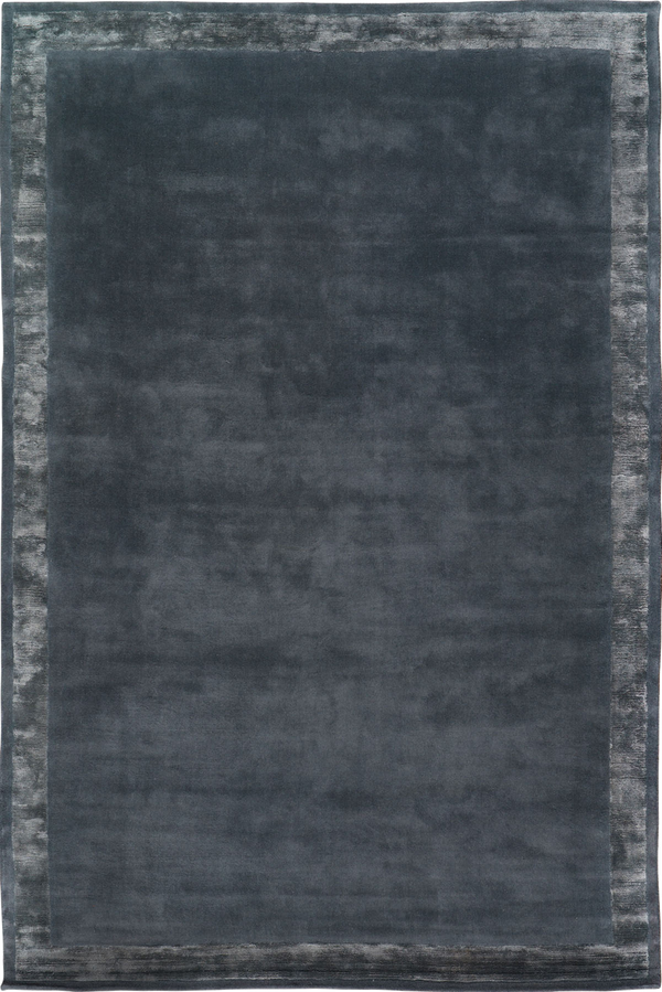 Slate dark grey hand tufted wool rug
