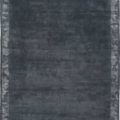 Slate dark grey hand tufted wool rug full view