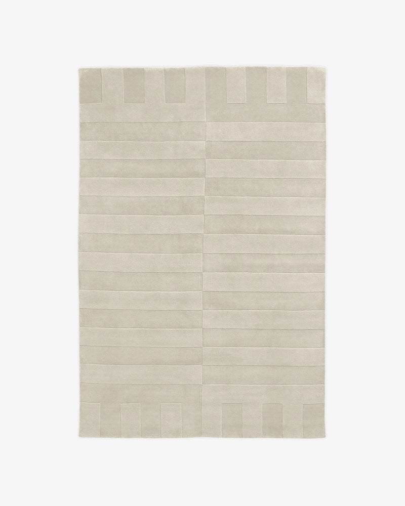 Orriva ivory hand tufted wool rug full view 