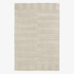 Orriva ivory hand tufted wool rug full view 