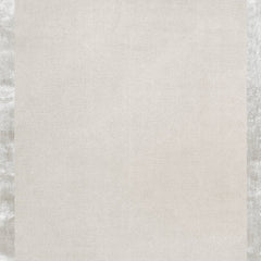 Fragment Wool & Silk Rug / White smoke