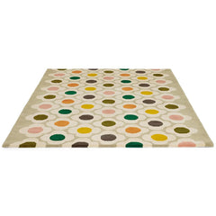 Corsage multicolour floral rug angled view
