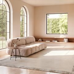 Fragment Wool & Silk Rug / White smoke