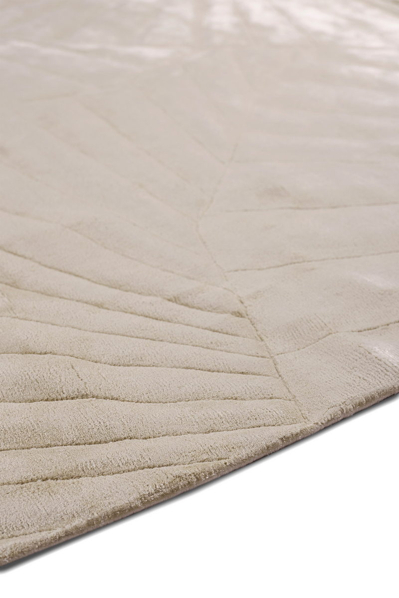 SHELL wool rug carved edge detail 