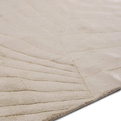 SHELL wool rug carved surface detail