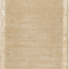 Silt warm neutral hand tufted wool rug with subtle border design