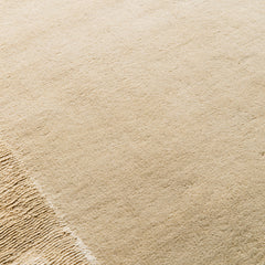 Close-up of Silt hand tufted wool rug texture and border